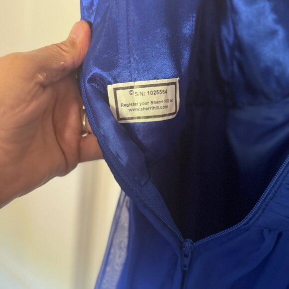 Sherry Hill Royal Blue Jeweled Prom/Formal Dress - Picture 8 of 9